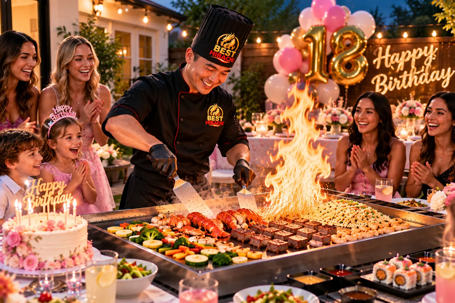 Best Hibachi backyard birthday party experience