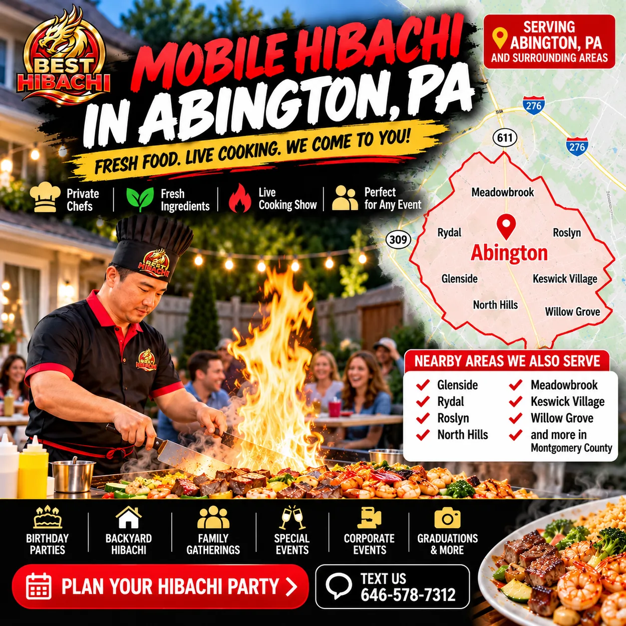 Best Hibachi mobile hibachi catering in Abington, Pennsylvania